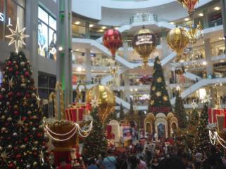 Entrance to Farenheit88 Mall. Is it Christmas, or something?